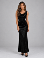 Women’s Glitter Maxi Dress — Black