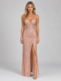 Women’s Sequin Maxi Dress — Pink