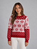 Women’s Knitted Christmas Jumper — Red