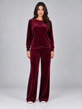 Women’s Velvet Co-Ord Set — Red