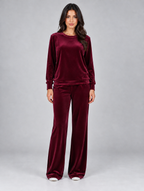 Women’s Velvet Co-Ord Set — Red