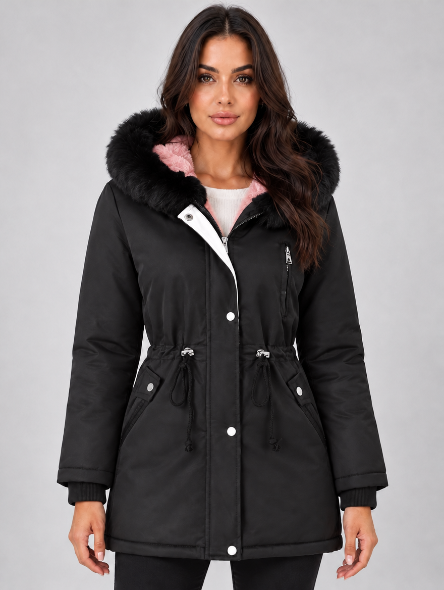 Women’s Fleece Lined Winter Parka — Black