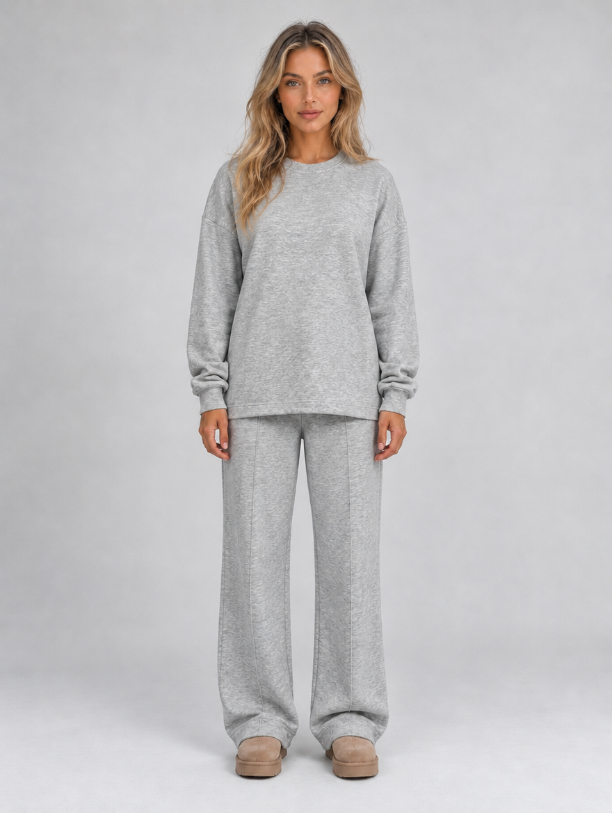 Women’s Sweatshirt Co-Ord Set — Grey