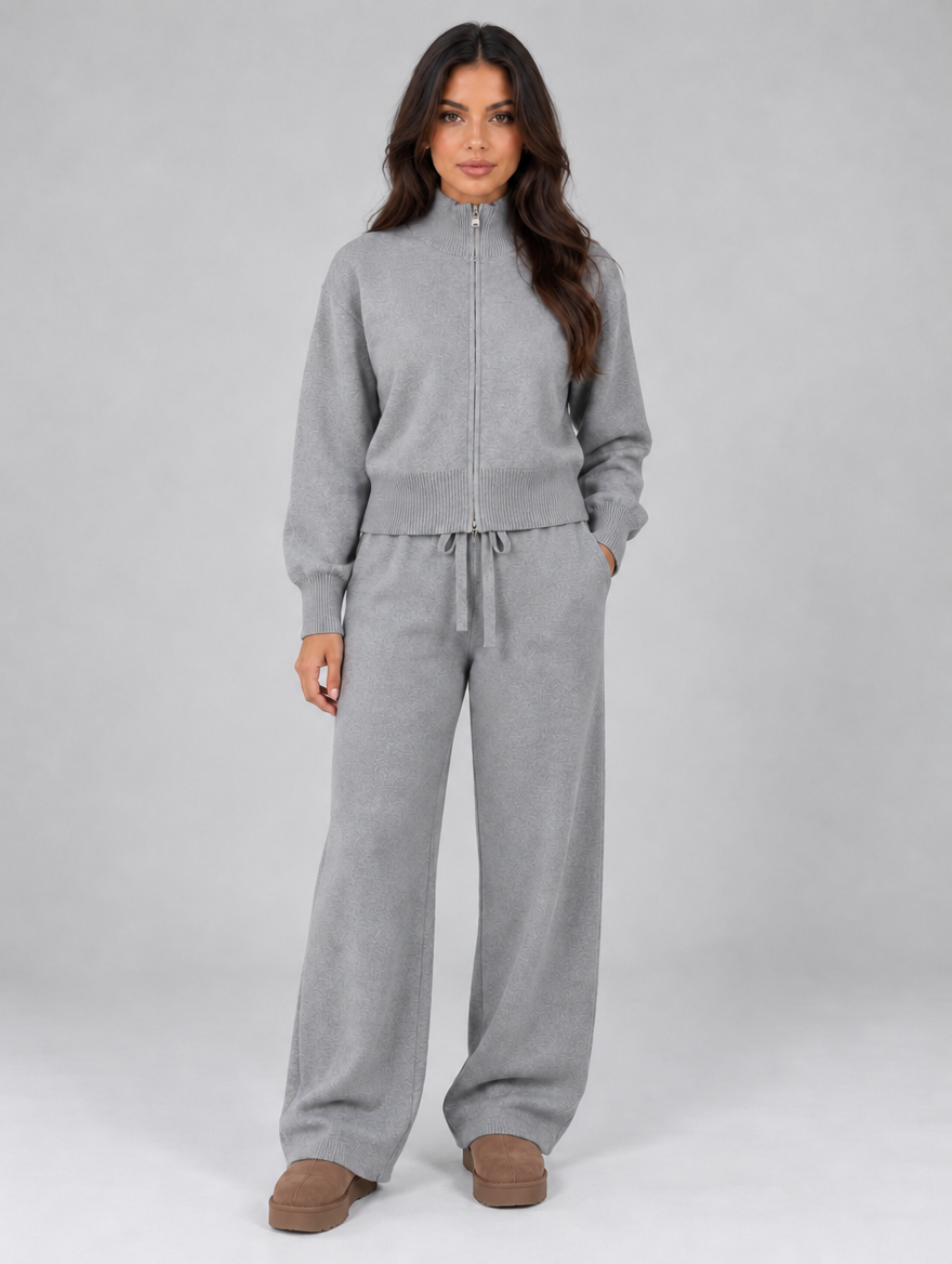 Women’s Knit Co-Ord Set — Grey