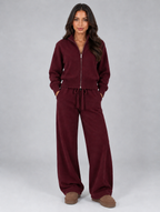 Women’s Knit Co-Ord Set — Burgundy