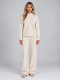 Women’s Wool Knit Co-Ord Set — Cream