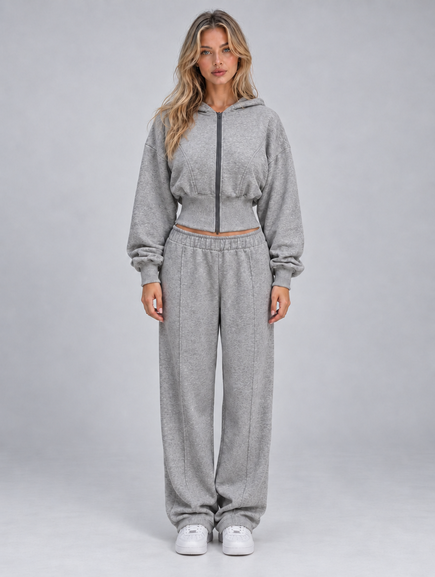 Women’s Two-Piece Tracksuit — Grey