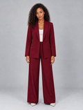 Women’s Tailored Two-Piece Trouser Suit — Burgundy