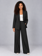 Women’s Tailored Two-Piece Trouser Suit — Black
