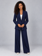 Women’s Tailored Two-Piece Trouser Suit — Navy