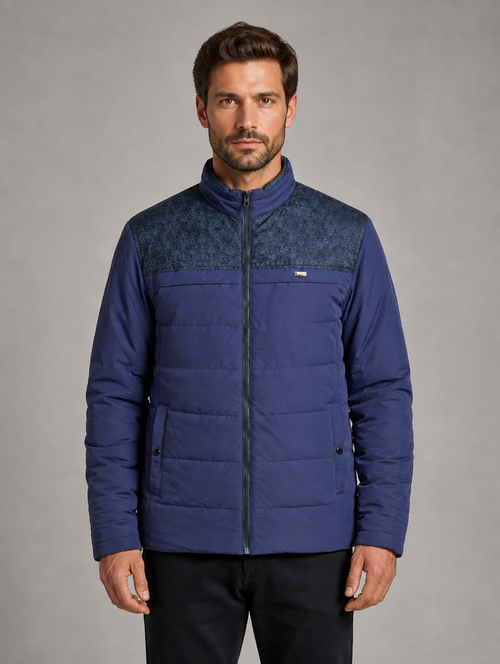 Men’s Fleece Lined Padded Jacket — Navy