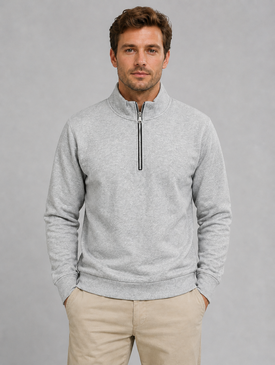 Men’s Half-Zip Sweatshirt — Grey