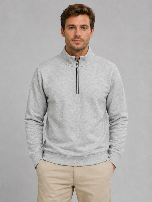 Men’s Half-Zip Sweatshirt — Grey