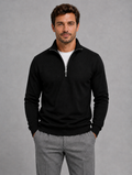 Men’s Half-Zip Sweatshirt — Black