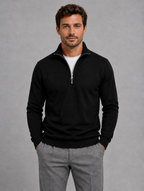 Men’s Half-Zip Sweatshirt — Black
