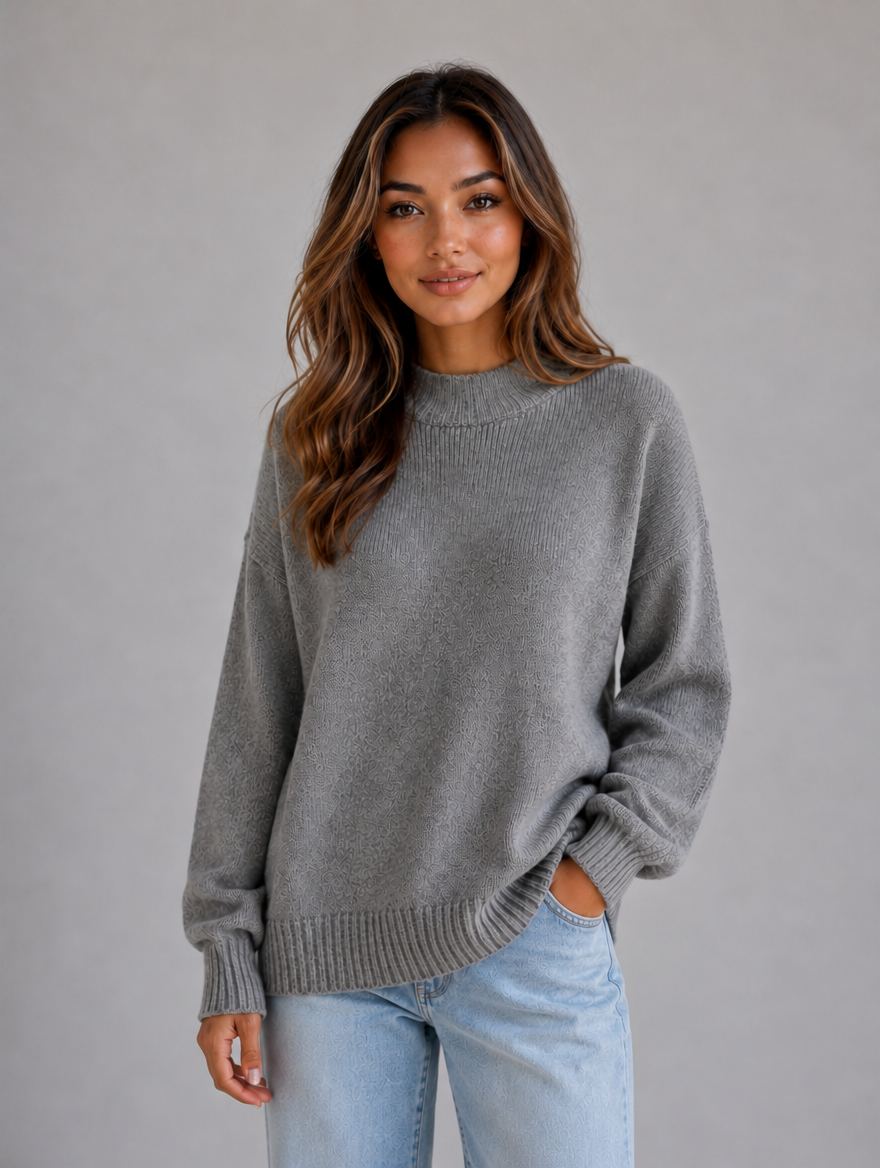 Women’s Oversized Knit Jumper — Grey
