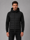 Men's Hooded Quilted Jacket — Black