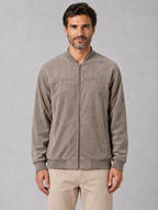 Men's Zip Bomber Jacket – Casual Regular Fit — Khaki
