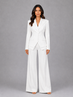 Women’s Tailored Three-Piece Suit — White