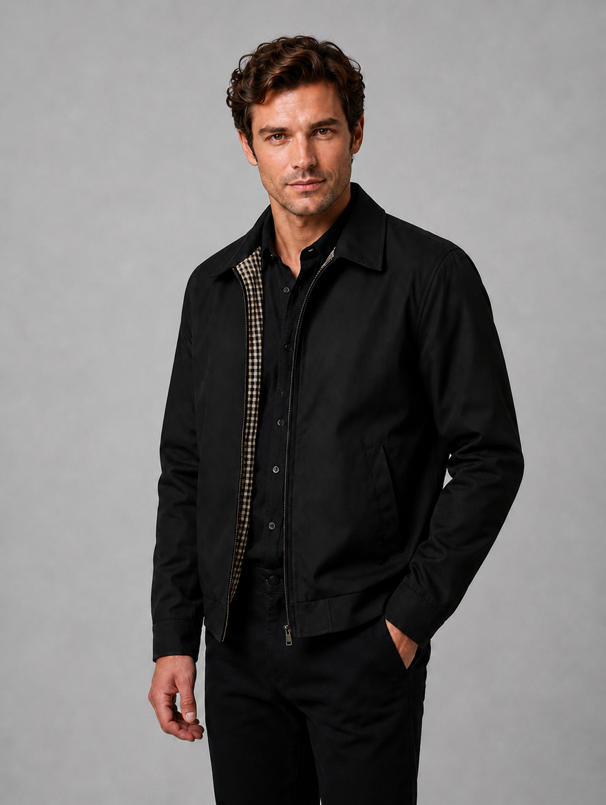 Men’s Lightweight Zip Jacket — Black
