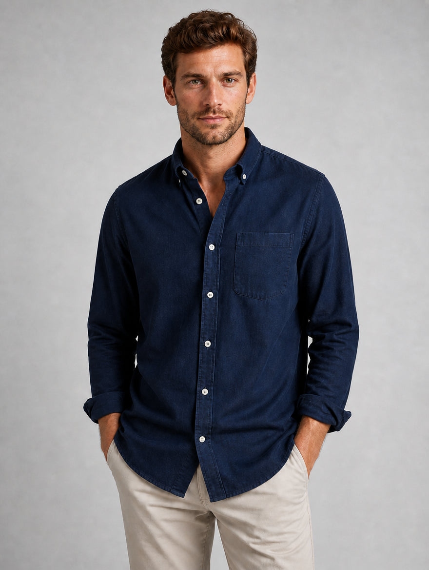 Men’s Casual Button-Down Shirt – Relaxed Everyday Fit