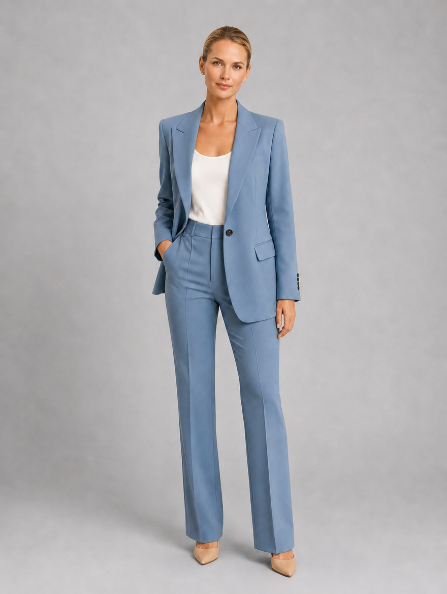 Women’s Tailored Blazer & High-Waist Trousers Set