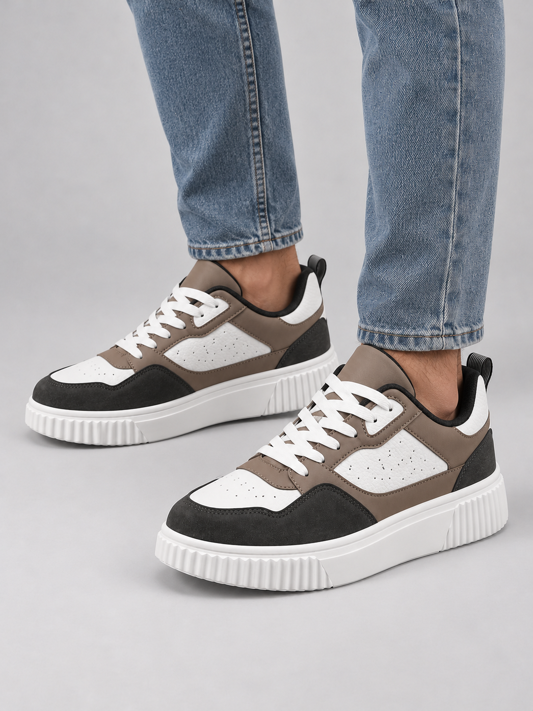 Men’s Chunky Trainers — model-worn studio view