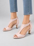 Women’s Open Toe Heels — model-worn studio view