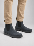 Men’s All-Day Comfort Chelsea Boots – Leather Look — model-worn studio view